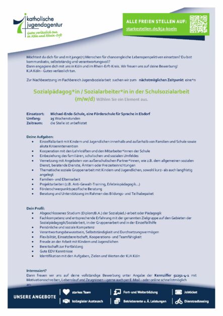 Download PDF: Stellenausschreibung