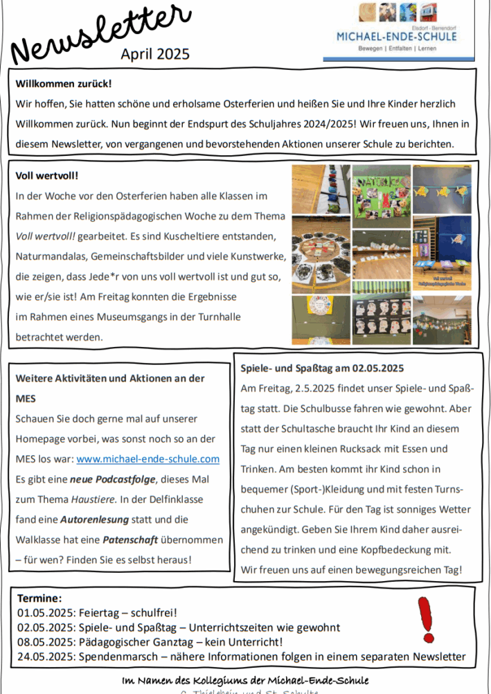 Newsletter April 2025
