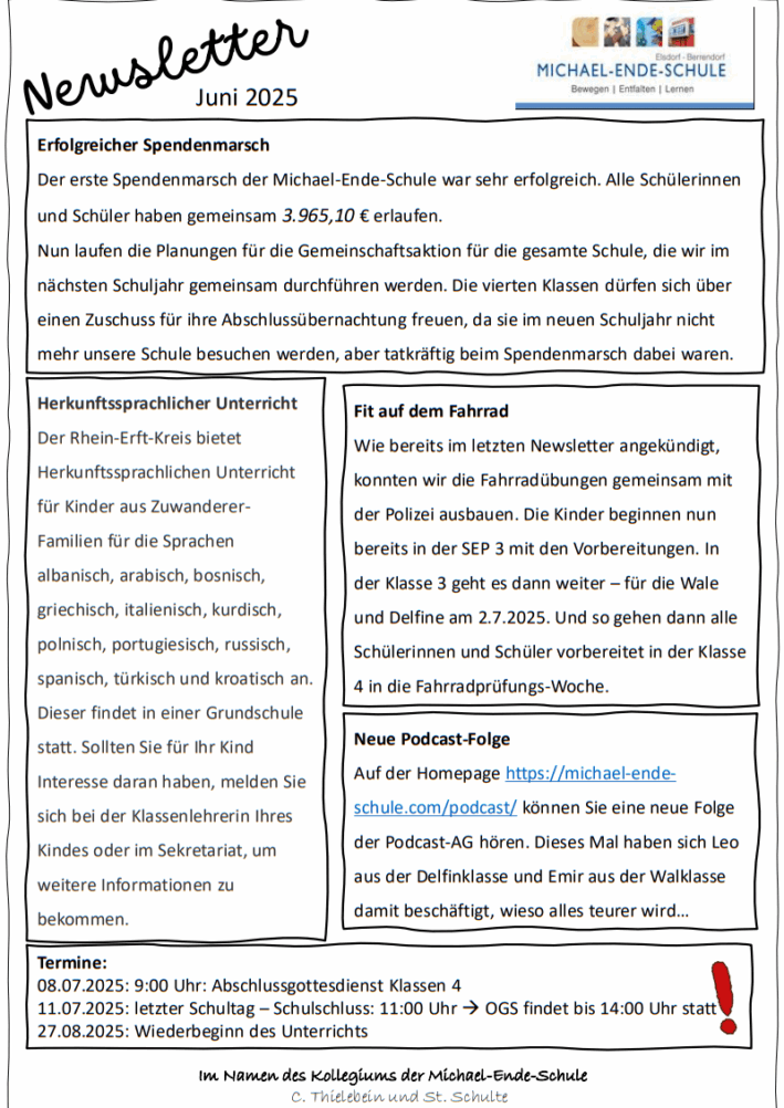 Newsletter Juni 2025