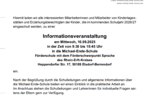 Infoveranstaltung MES 2025