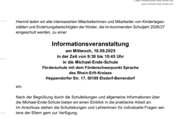 Infoveranstaltung MES 2025 Infoveranstaltung MES 2025