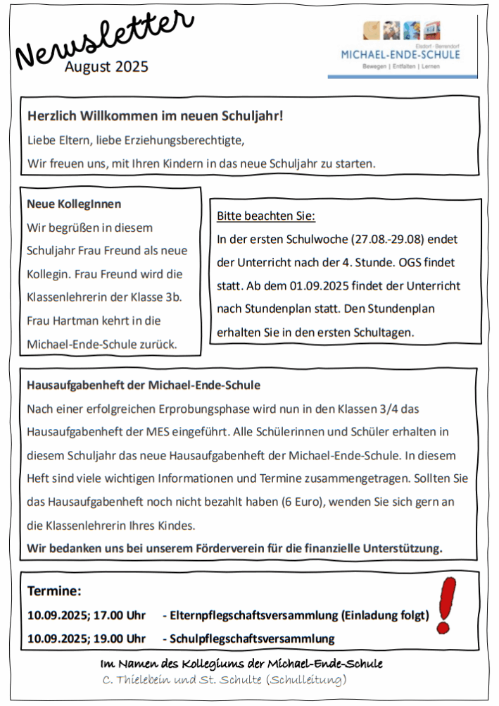 Newsletter August 2025