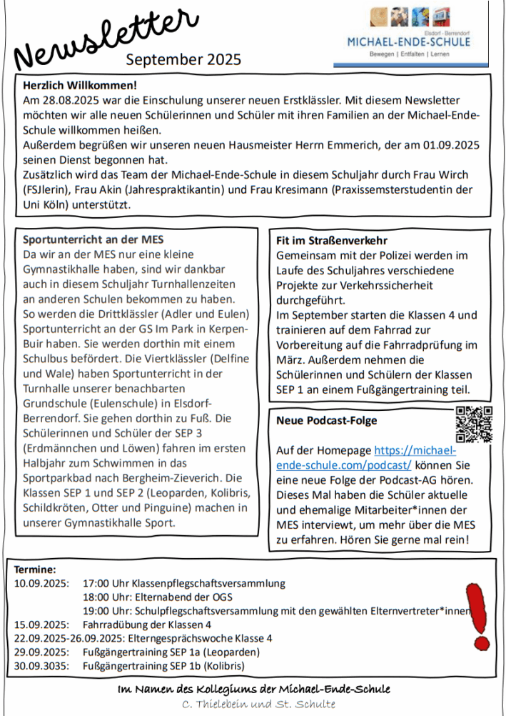 Newsletter September 2025