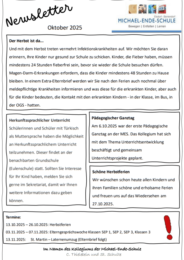 Newsletter Oktober 2025