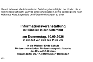 Informationsveranstaltung 26 27